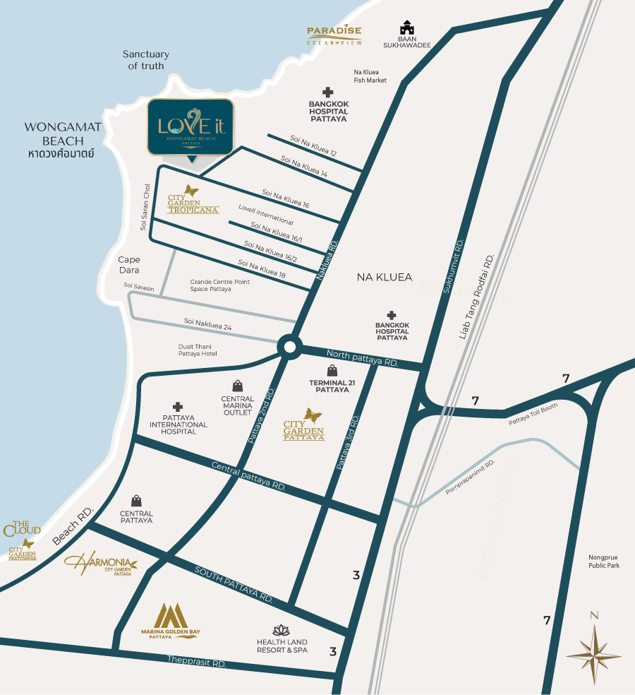 LOVE IT WONGAMAT location map